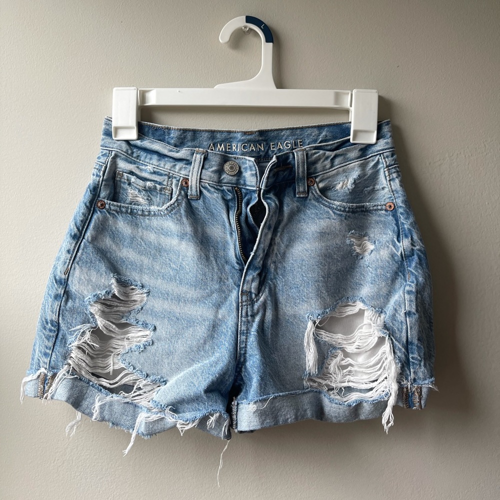 American Eagle high rise jean shorts